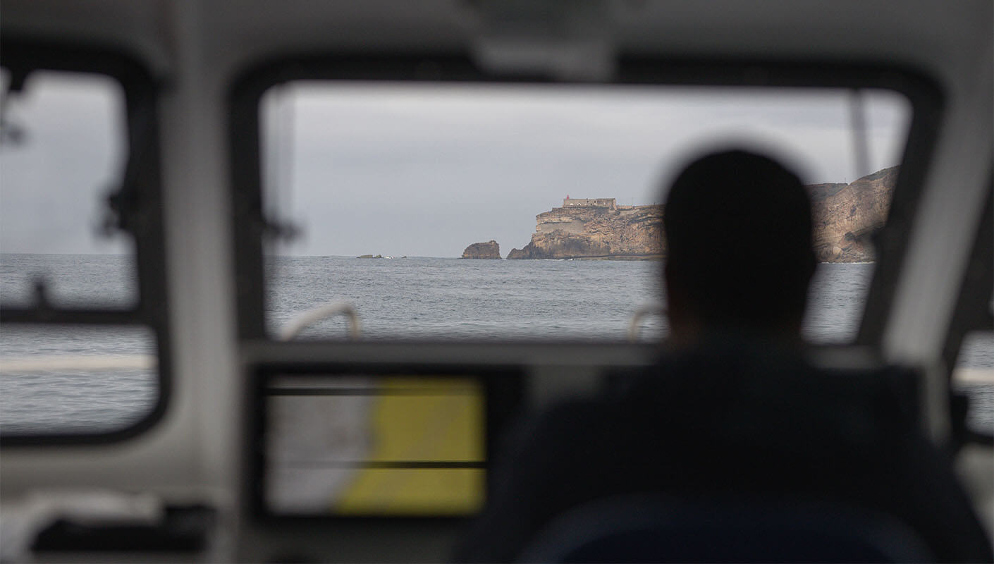 Vista da costa da Nazaré